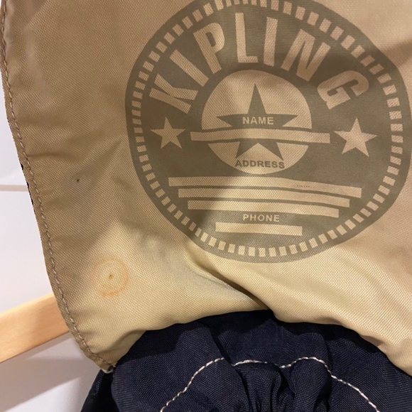 Vintage Kipling Medium Drawstring Nylon Backpack - Picture 7 of 7